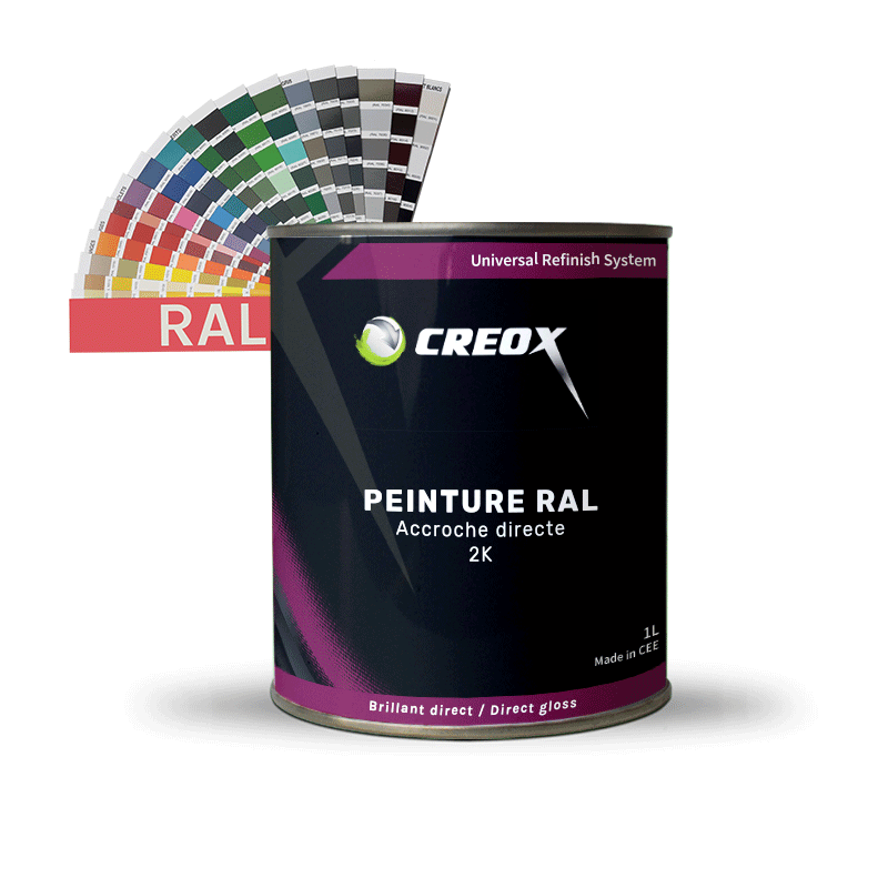 Peinture teinte RAL en accroche directe