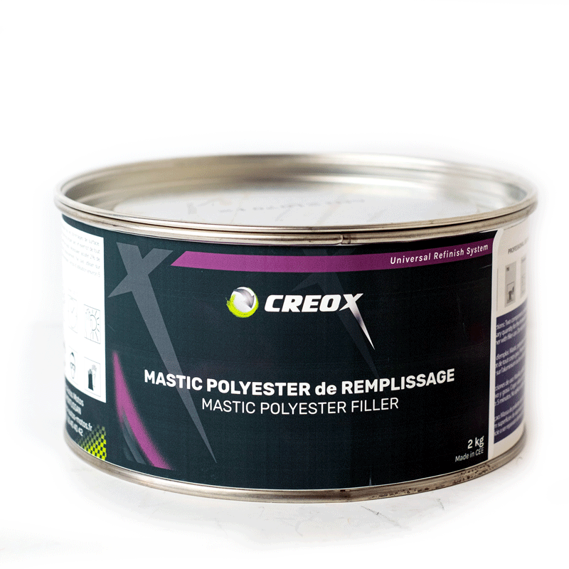 Mastic polyester pour tôles en aluminium