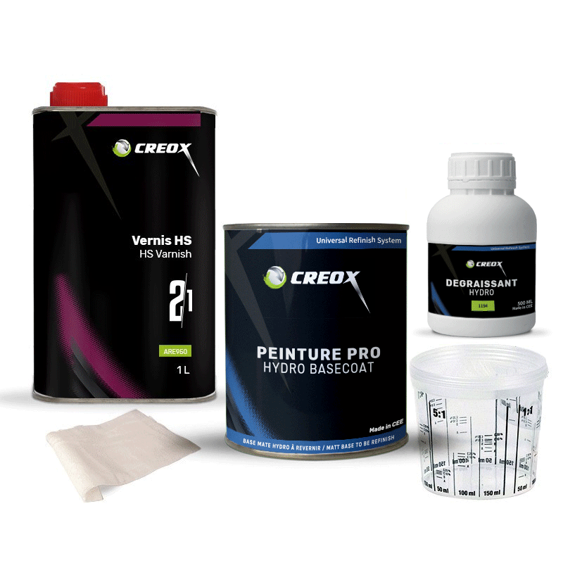 Kit peinture hydro Creox et vernis