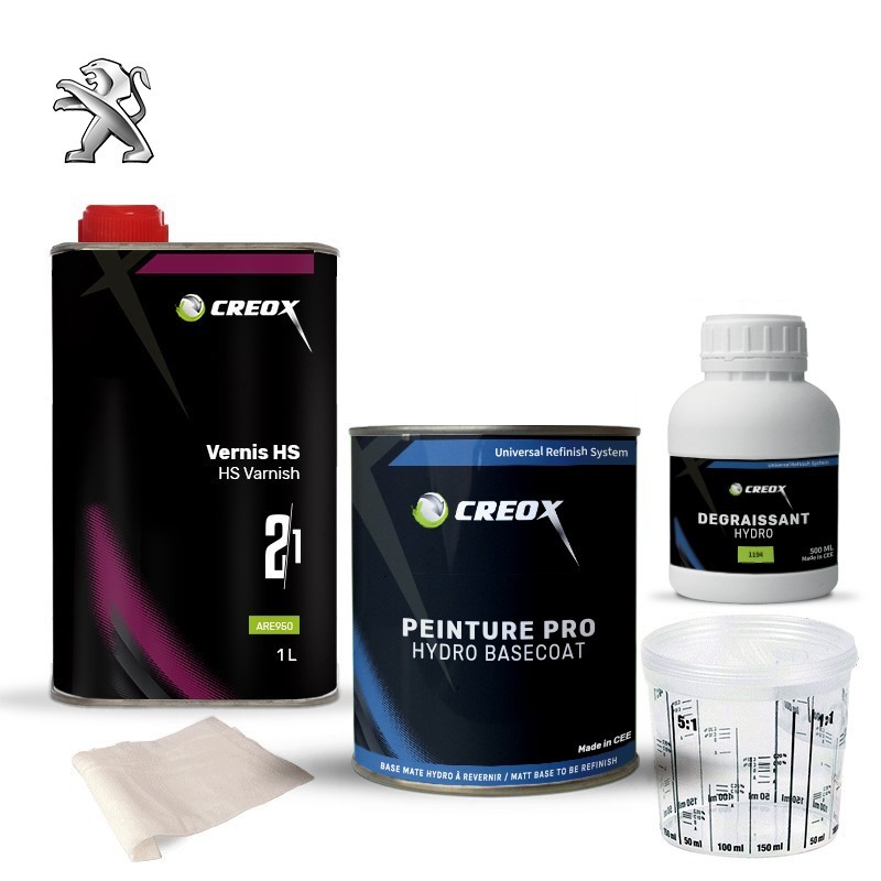 Kit peinture hydro Peugeot et vernis