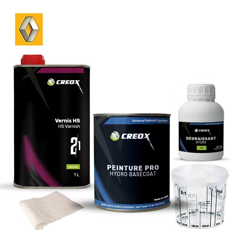 Kit peinture hydro Renault et vernis