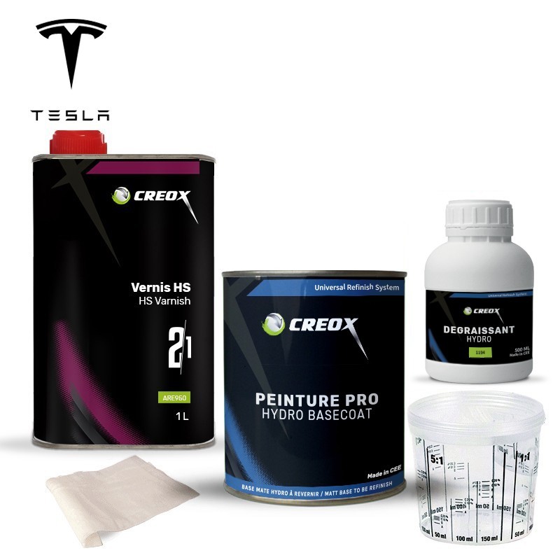 Kit peinture hydro Tesla et vernis