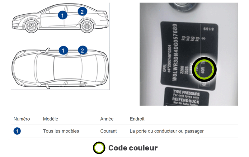 Peinture aérosol OPEL Coloradoweiss 1996-2002 (Code 487)